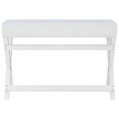 Poppy White X-base Writing Desk