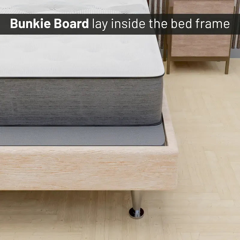 ONETAN, 1.5-Inch Split Bunkie Board for Mattress/Bed Support - Fully Assembled, Improved Comfort and Support, Gray.