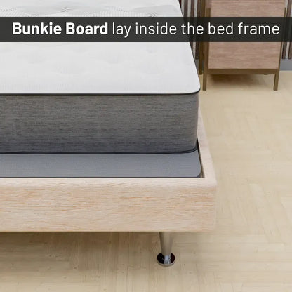 ONETAN, 1.5-Inch Split Bunkie Board for Mattress/Bed Support - Fully Assembled, Improved Comfort and Support, Gray.