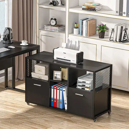 Large Lateral File Cabinets Mobile Filing Cabinet for Home Office