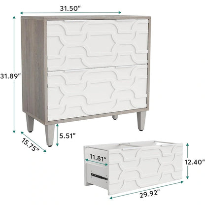2-Drawer Lateral File Cabinet, Filing Cabinet for Home Office
