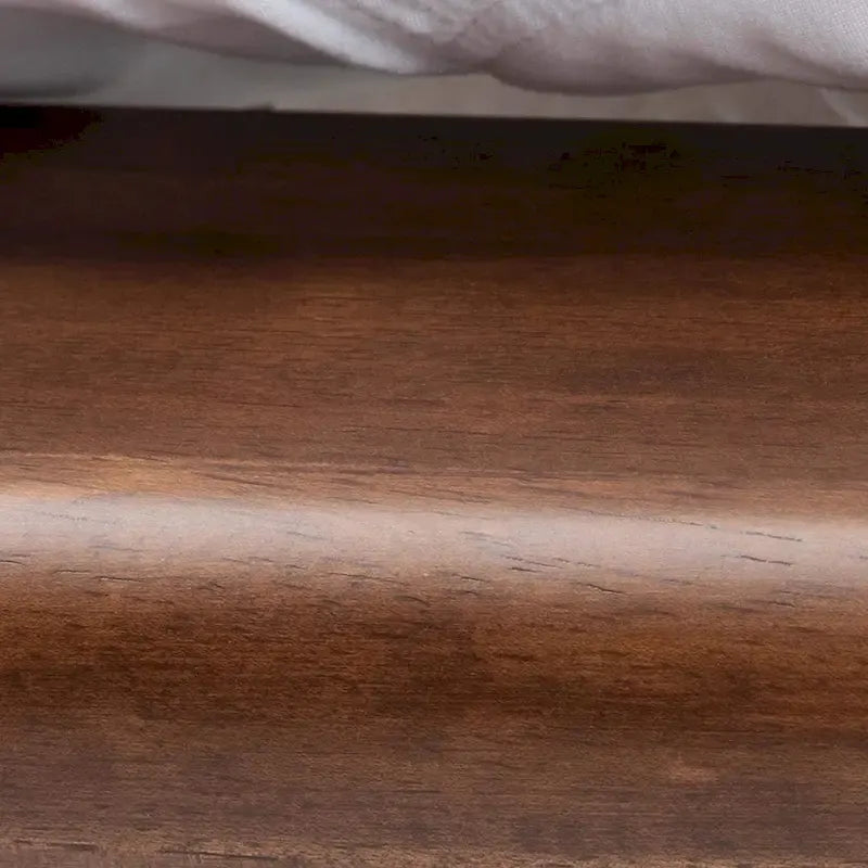 Alivia Mid-Century Modern Walnut Brown Finished Wood Bed Frame