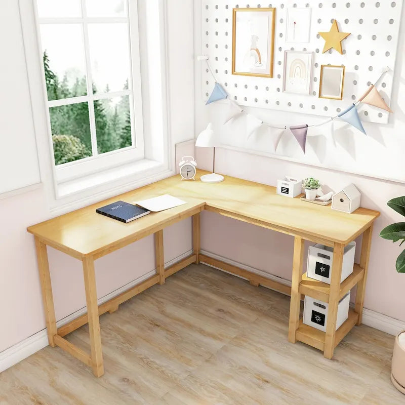 Max and Lily Corner Desk w/ Shelves