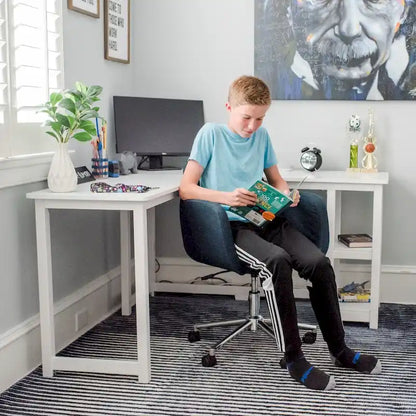 Max and Lily Corner Desk w/ Shelves