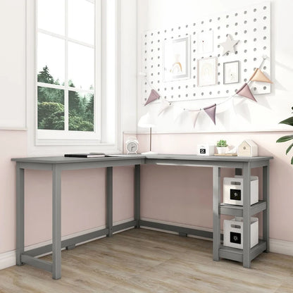Max and Lily Corner Desk w/ Shelves