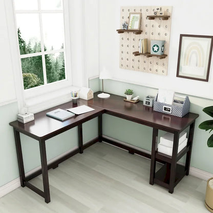 Max and Lily Corner Desk w/ Shelves