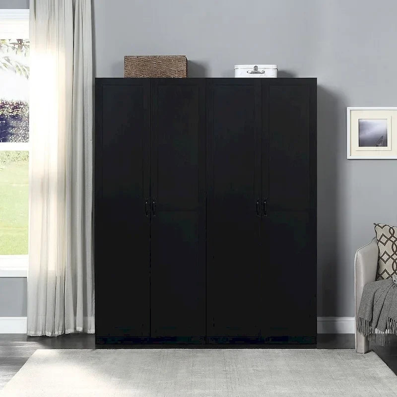 Manhattan Comfort Hopkins Modern 7 Shelf Freestanding Storage Closet Set of 2