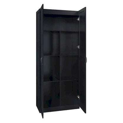 Manhattan Comfort Hopkins Modern 7 Shelf Freestanding Storage Closet Set of 2