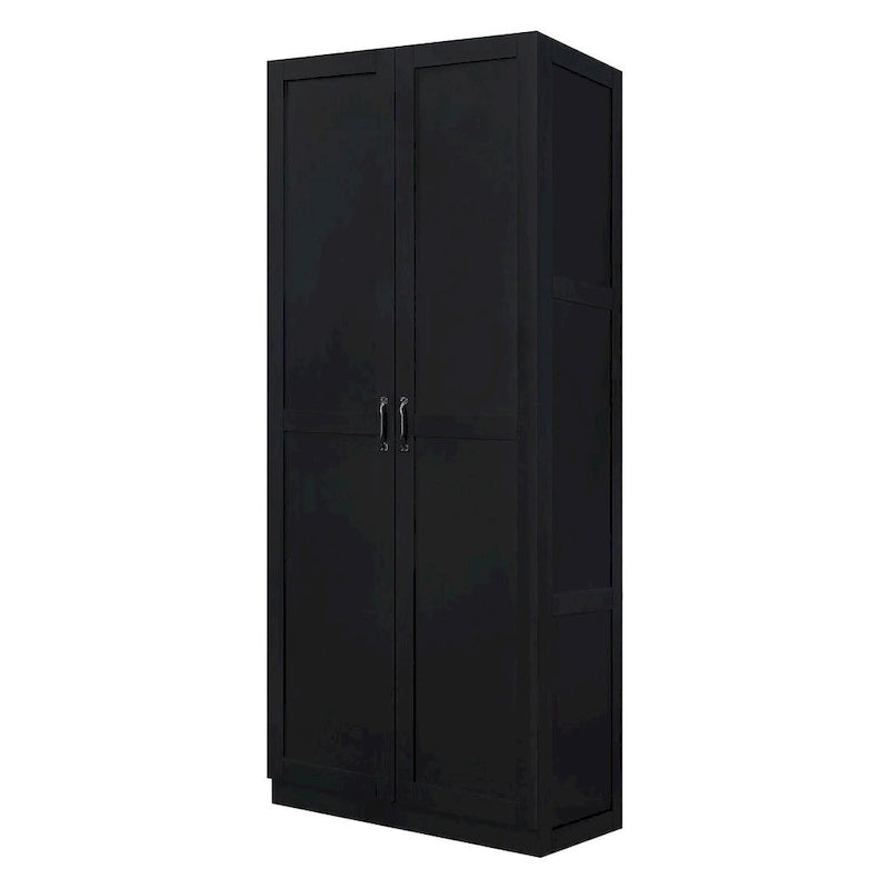 Manhattan Comfort Hopkins Modern 7 Shelf Freestanding Storage Closet Set of 2