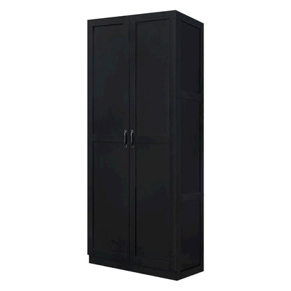Manhattan Comfort Hopkins Modern 7 Shelf Freestanding Storage Closet Set of 2