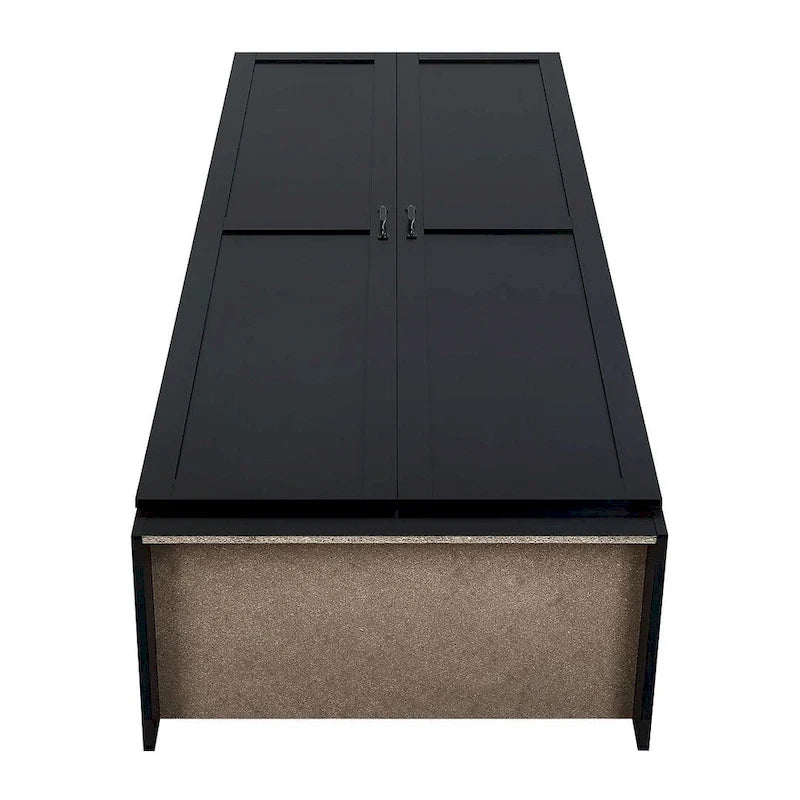 Manhattan Comfort Hopkins Modern 7 Shelf Freestanding Storage Closet Set of 2
