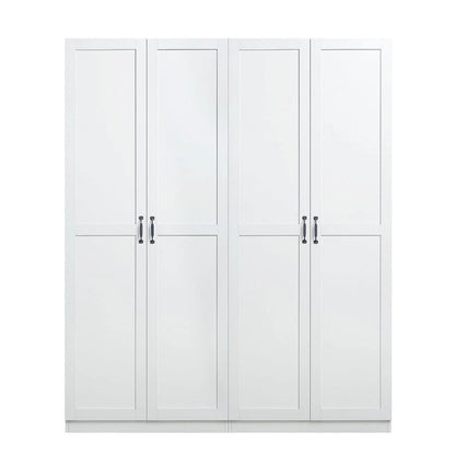 Manhattan Comfort Hopkins Modern 7 Shelf Freestanding Storage Closet Set of 2