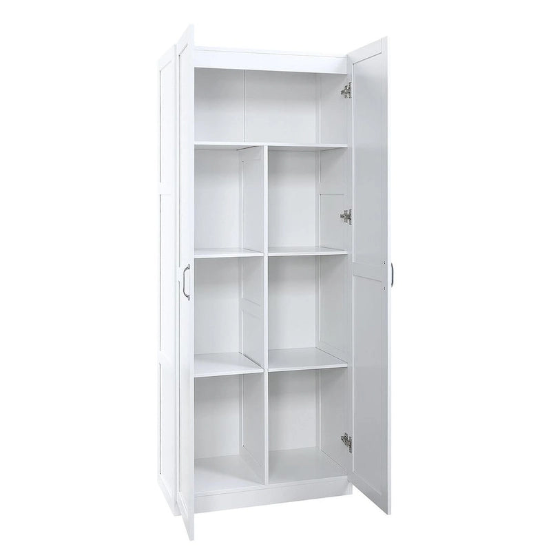 Manhattan Comfort Hopkins Modern 7 Shelf Freestanding Storage Closet Set of 2