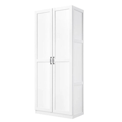 Manhattan Comfort Hopkins Modern 7 Shelf Freestanding Storage Closet Set of 2