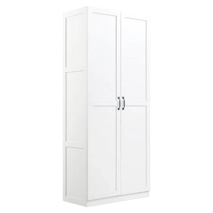 Manhattan Comfort Hopkins Modern 7 Shelf Freestanding Storage Closet Set of 2