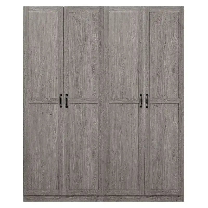Manhattan Comfort Hopkins Modern 7 Shelf Freestanding Storage Closet Set of 2