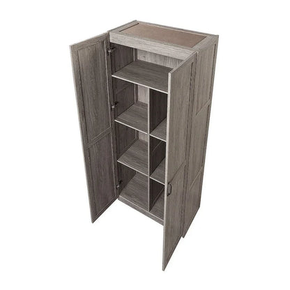 Manhattan Comfort Hopkins Modern 7 Shelf Freestanding Storage Closet Set of 2