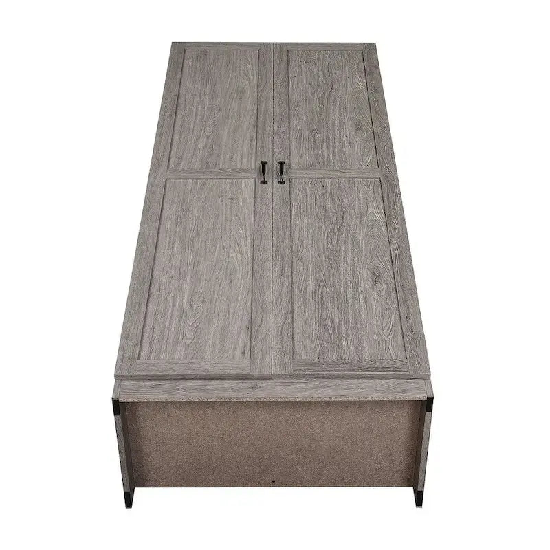 Manhattan Comfort Hopkins Modern 7 Shelf Freestanding Storage Closet Set of 2