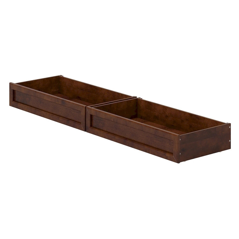 Queen-King-Twin XL Mid-Century Modern Under Bed Storage Drawers
