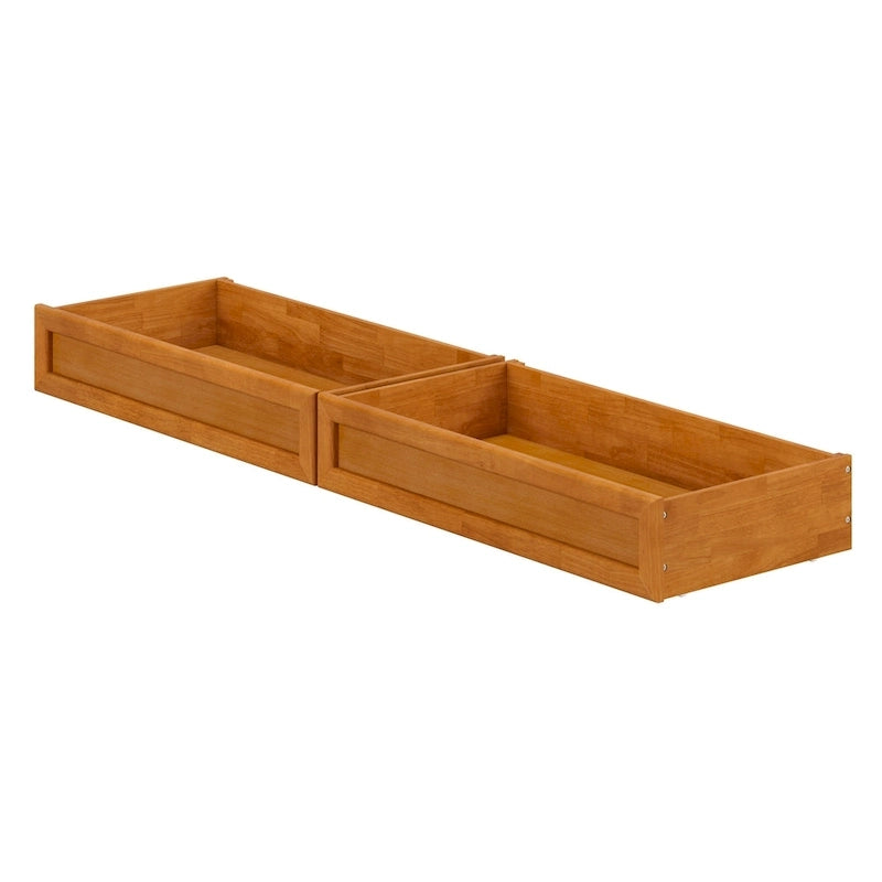 Queen-King-Twin XL Mid-Century Modern Under Bed Storage Drawers