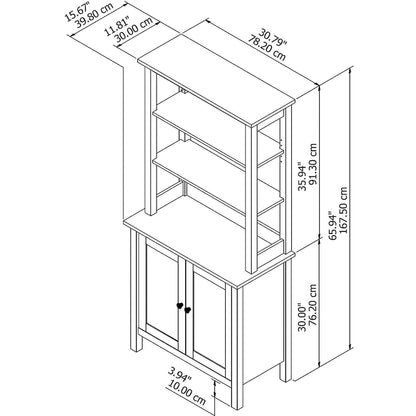 Mayfield 5 Shelf Bookcase with Doors by Bush Furniture