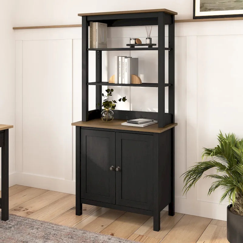 Mayfield 5 Shelf Bookcase with Doors by Bush Furniture