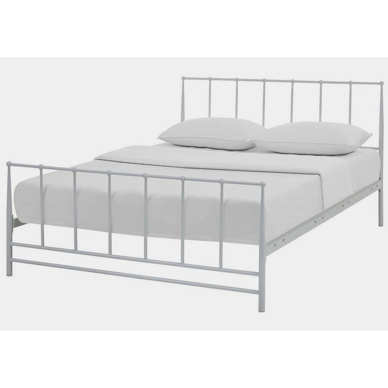 White Metal King Size Bed Frame (76x80 inches)