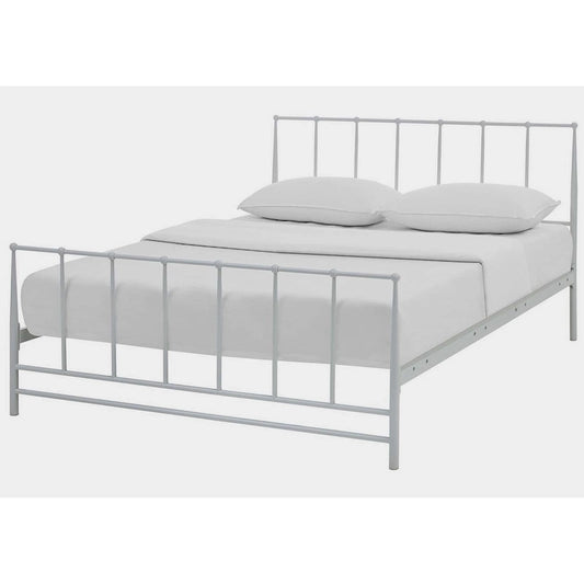 White Metal King Size Bed Frame (76x80 inches)