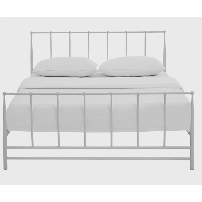 White Metal King Size Bed Frame (76x80 inches)