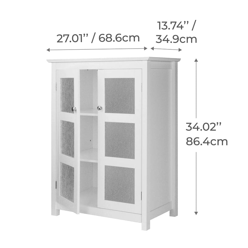 Teamson Home Conner Two-Door Floor Storage Accent Cabinet