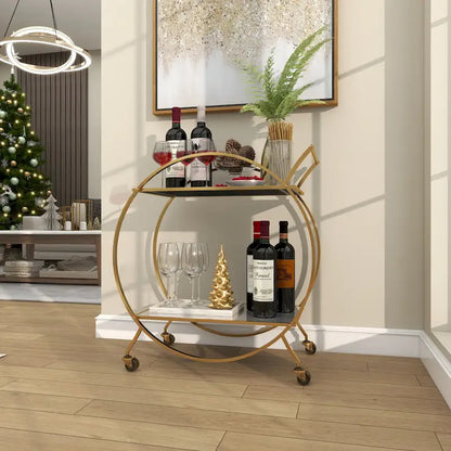 Iron Contemporary Bar Cart 30 x 27 x 15