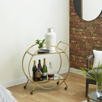Iron Contemporary Bar Cart 30 x 27 x 15
