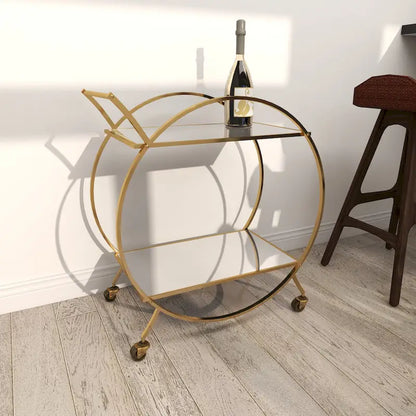 Iron Contemporary Bar Cart 30 x 27 x 15