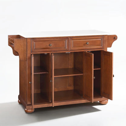 Crosley Alexandria Granite Top Full Size Kitchen Island/Cart - 52 W x18 D x 34 H