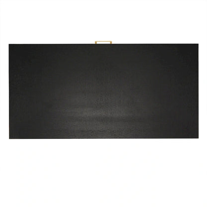 Cheyenne Black Finish Writing Desk with Gold Metal Base by iNSPIRE Q Modern