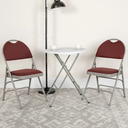 2 Pack Extra Large Ultra-Premium Triple Braced Folding Chair