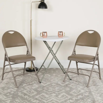 2 Pack Extra Large Ultra-Premium Triple Braced Folding Chair