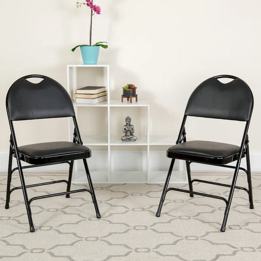 2 Pack Extra Large Ultra-Premium Triple Braced Folding Chair