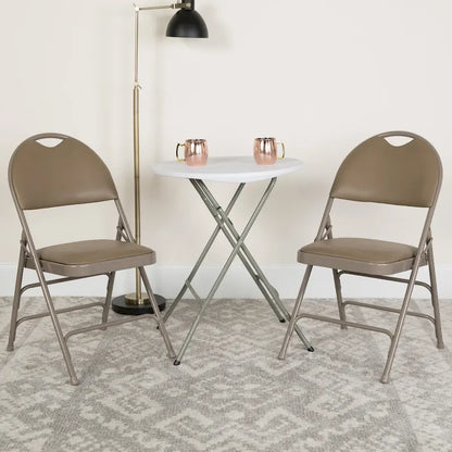 2 Pack Extra Large Ultra-Premium Triple Braced Folding Chair