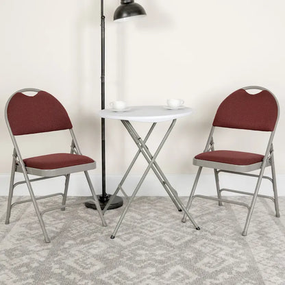 2 Pack Extra Large Ultra-Premium Triple Braced Folding Chair
