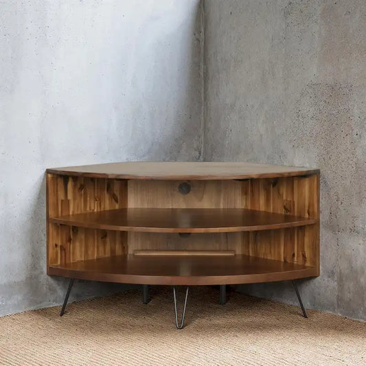 Declan Solid Acacia 43-inch Corner Media Stand