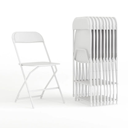 Plastic Folding Chair - 10 Pack 650LB Weight Capacity - Event Chair