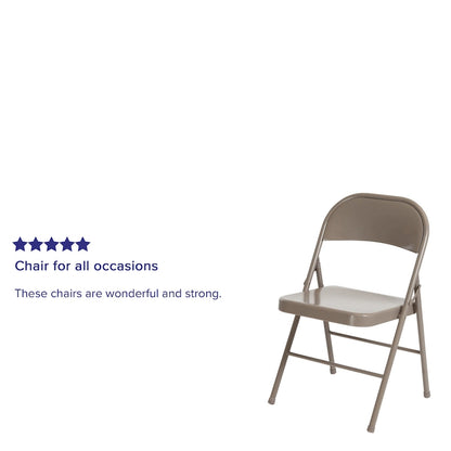 4 Pack Double Braced Metal Folding Chair