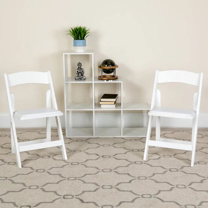 Vinyl-padded Wood Folding Chair (Set of 4)