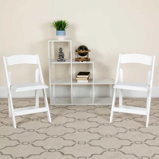 Vinyl-padded Wood Folding Chair (Set of 4)