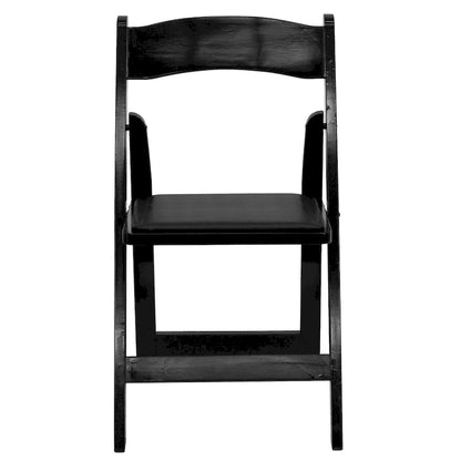 Vinyl-padded Wood Folding Chair (Set of 4)