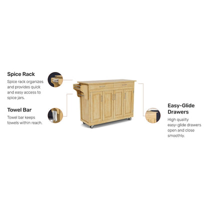 Create-a-Cart Brown Kitchen Cart