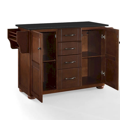 Crosley Eleanor Brown Wood/ Stainless Steel Top Kitchen Island - 18d x 51.5w x 35.25h