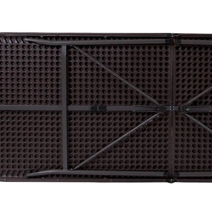 30W x 72L Bi-Fold Plastic Banquet and Event Folding Table with Carrying Handle - 72D x 30W x 29H