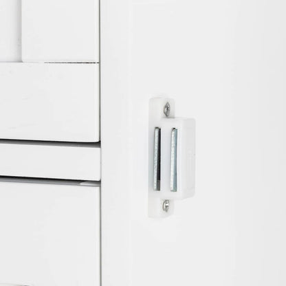 Single Door Bathroom Storage Cabinet with 4 Drawers White